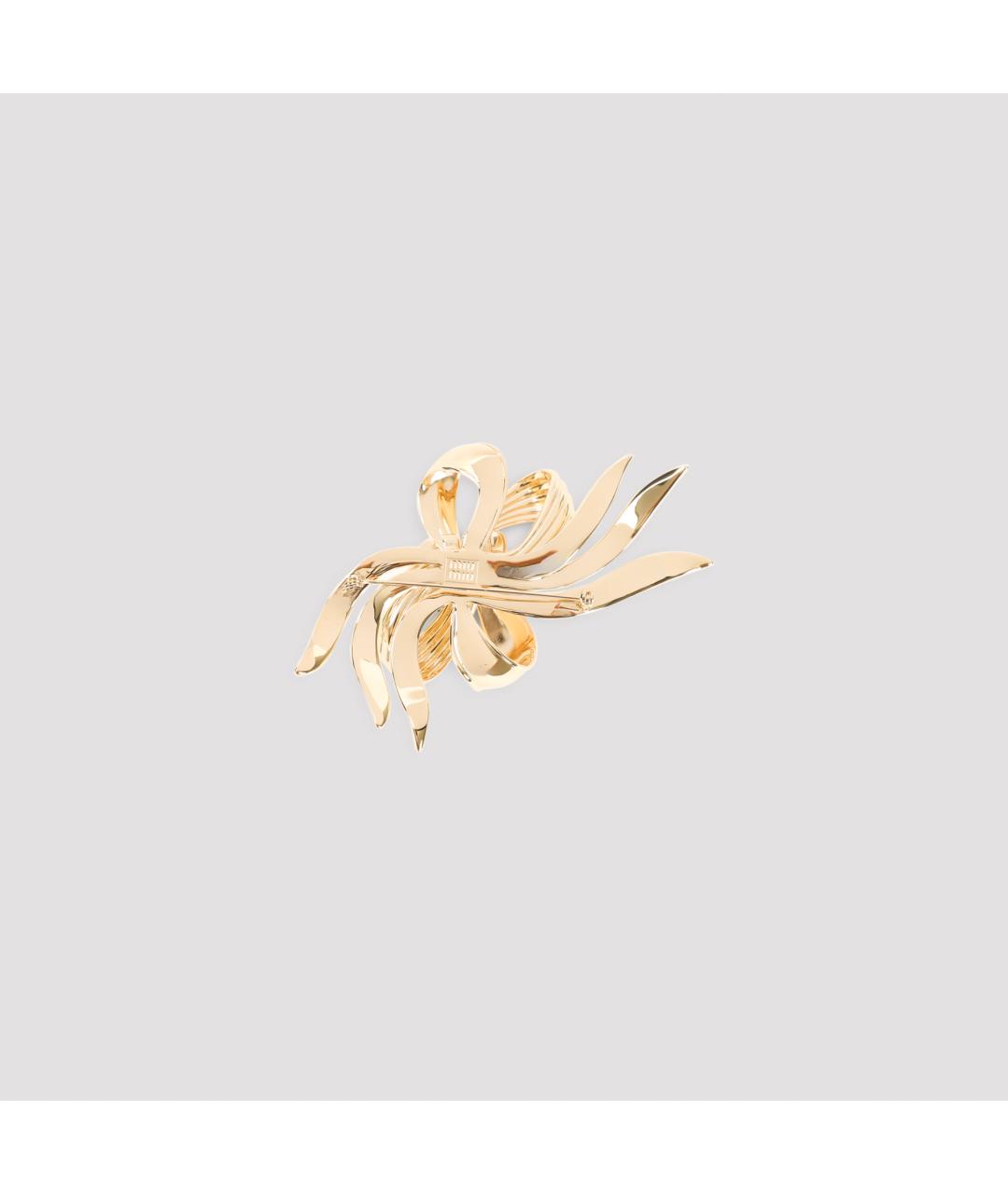 MIU MIU Золотая металлическая булавка / брошь, фото 4