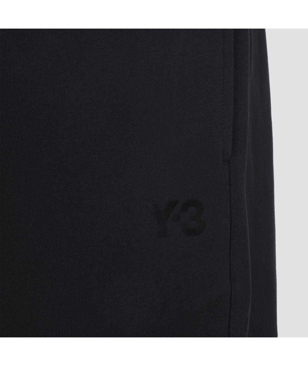 Y-3 Черные хлопко-эластановые повседневные брюки, фото 5