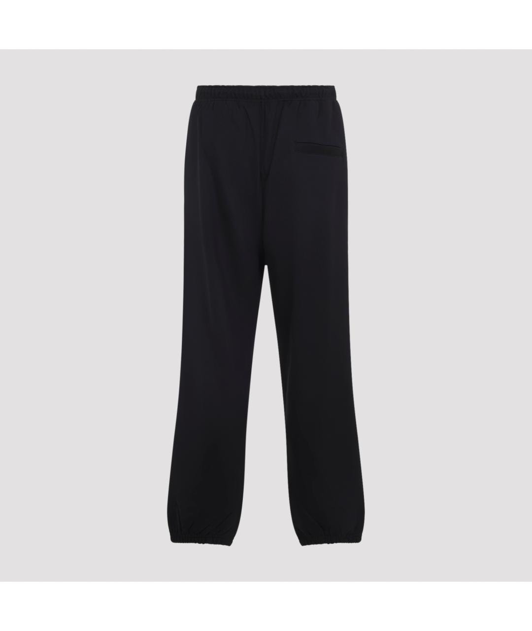 Y-3 Черные хлопко-эластановые повседневные брюки, фото 4
