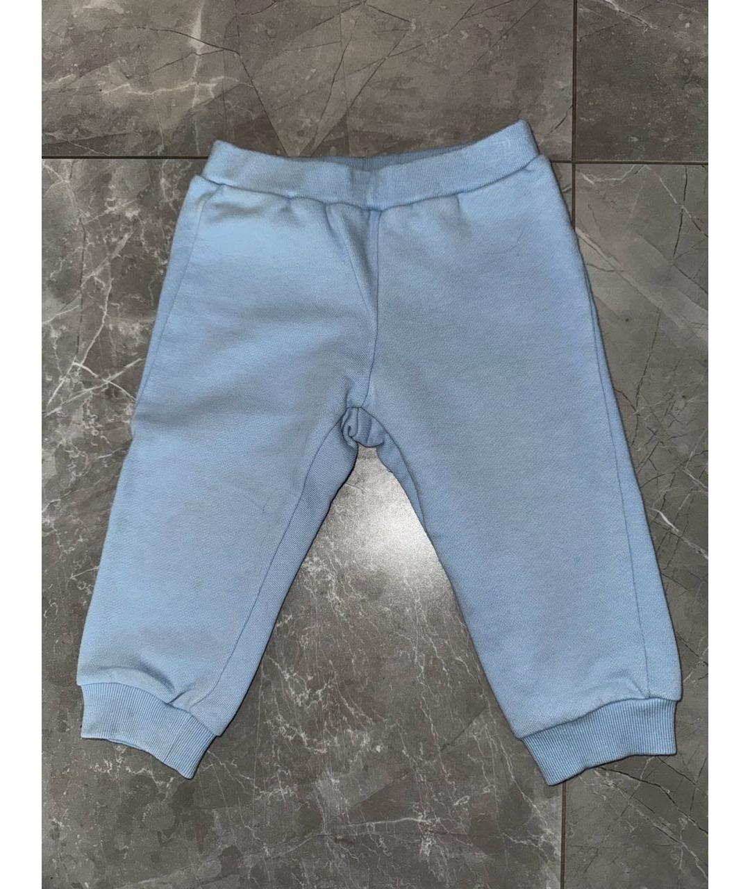 FENDI KIDS Голубые хлопковые брюки и шорты, фото 6