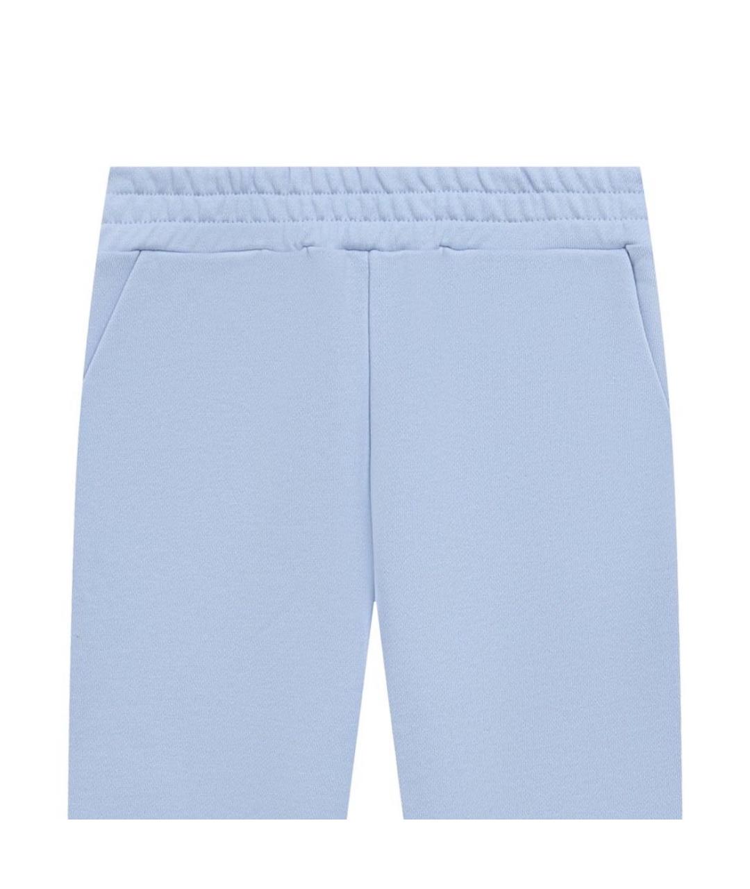 FENDI KIDS Голубые хлопковые брюки и шорты, фото 4