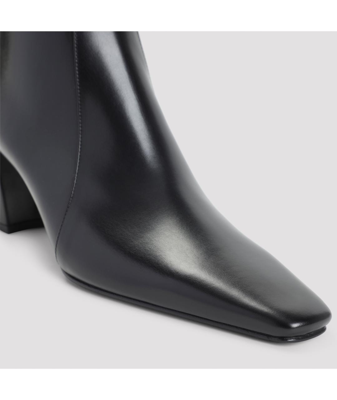 SAINT LAURENT Черные кожаные ботинки, фото 6