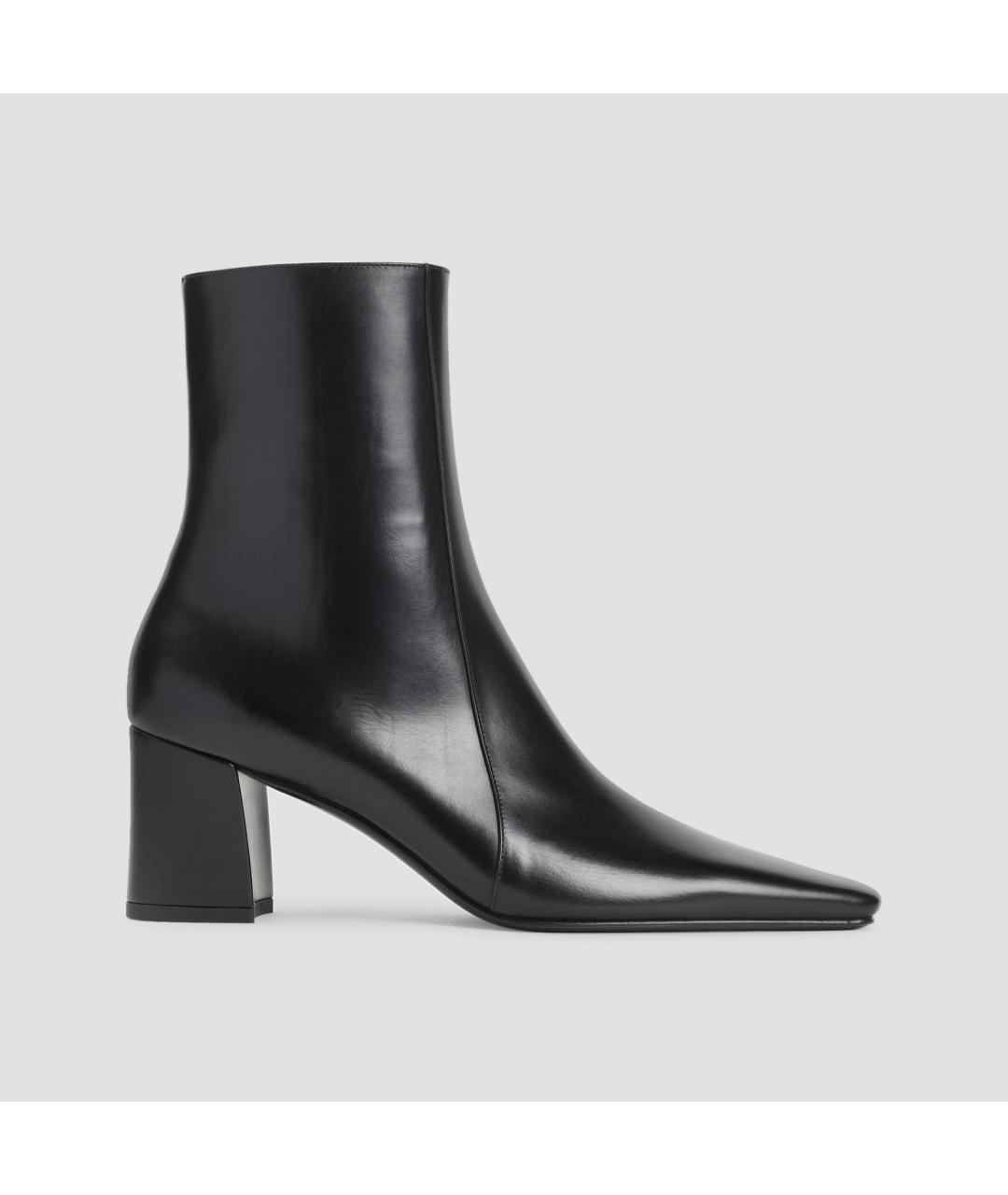 SAINT LAURENT Черные кожаные ботинки, фото 3