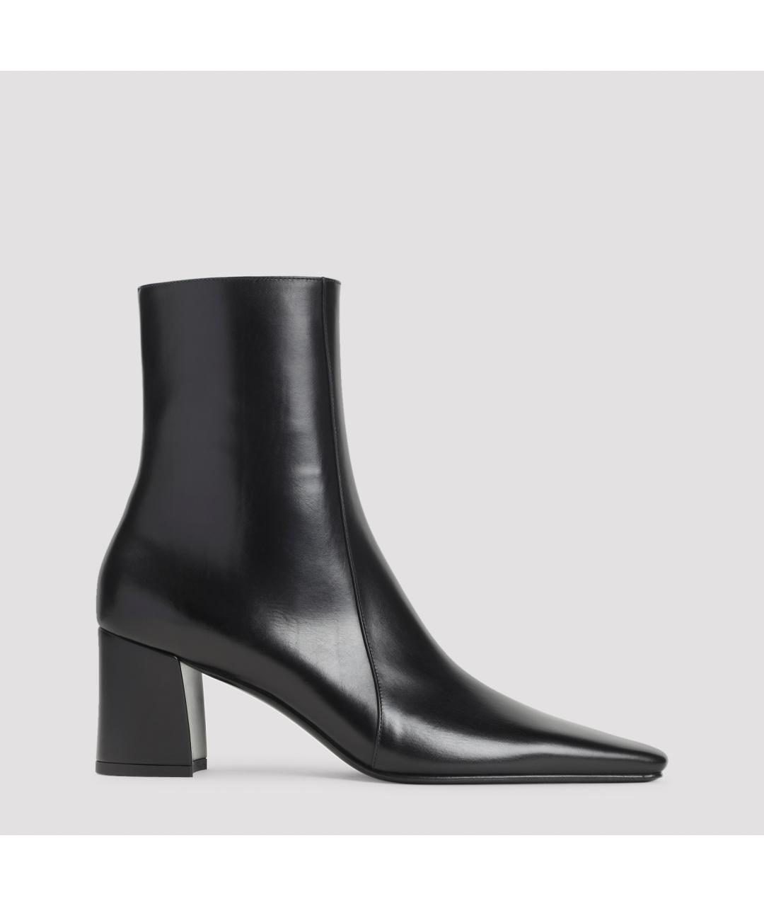SAINT LAURENT Черные кожаные ботинки, фото 2