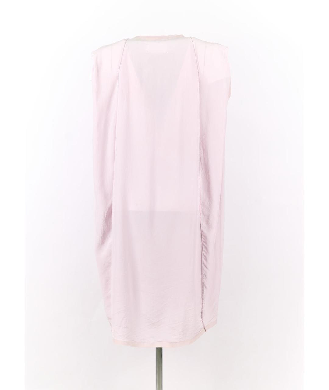 MAISON MARGIELA Розовое шелковое повседневное платье, фото 5