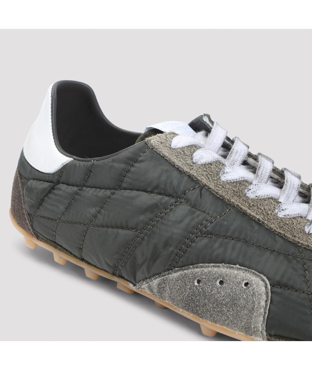 MAISON MARGIELA Серые текстильные низкие кроссовки / кеды, фото 6