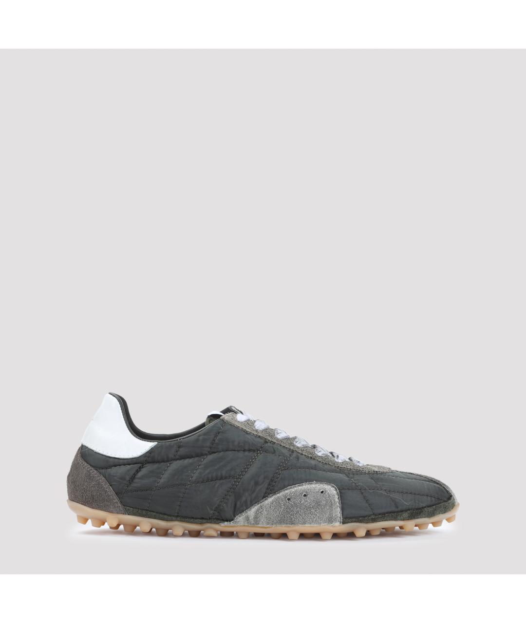 MAISON MARGIELA Серые текстильные низкие кроссовки / кеды, фото 2