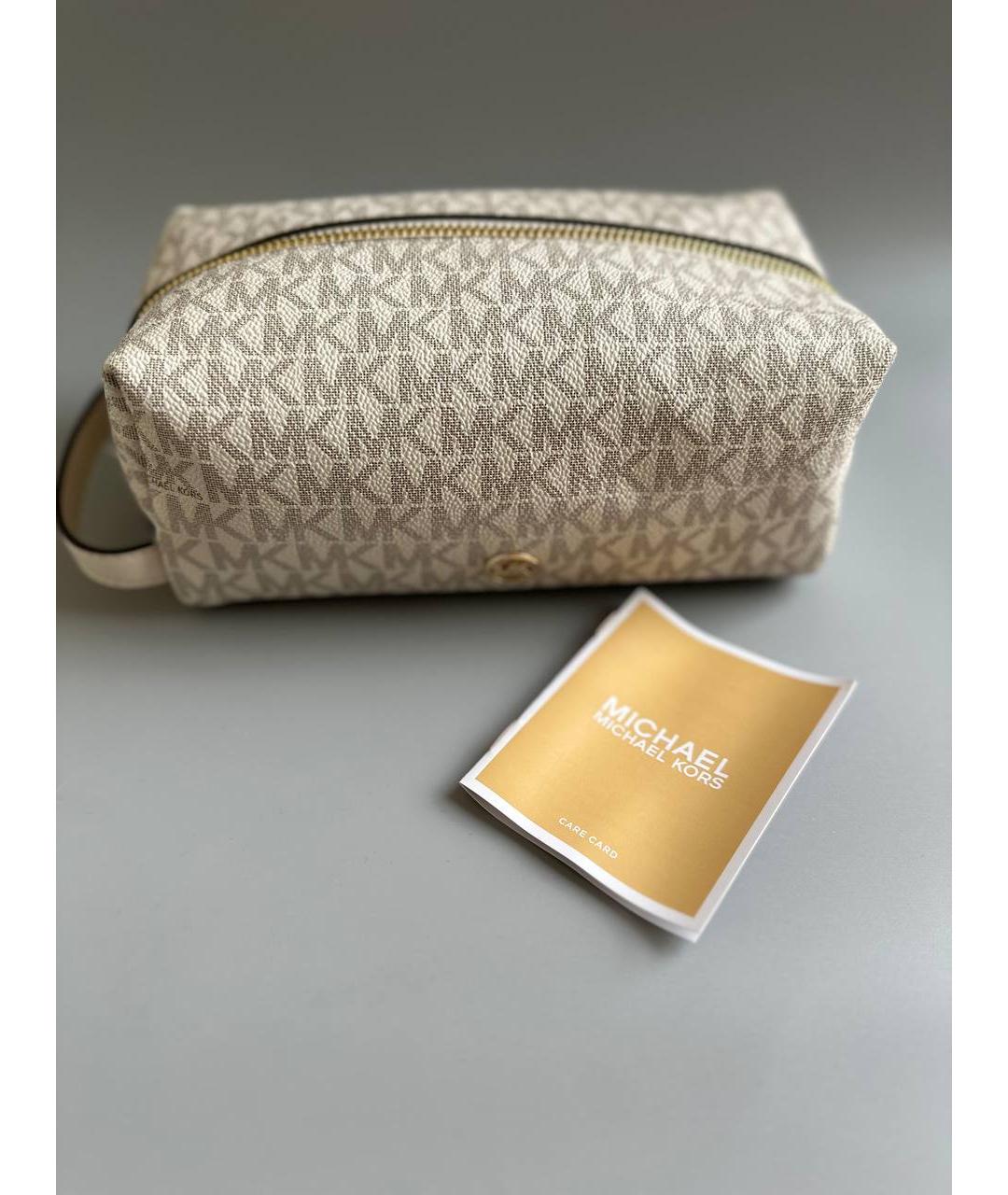 MICHAEL KORS Бежевая косметичка, фото 3