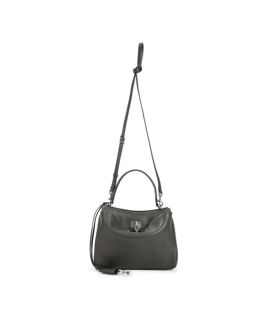 BALENCIAGA Хаки кожаная сумка тоут, фото 1