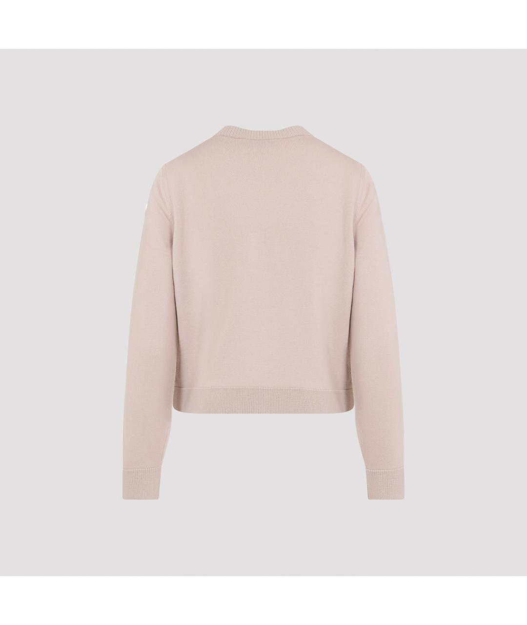 MONCLER Розовый шерстяной кардиган, фото 3
