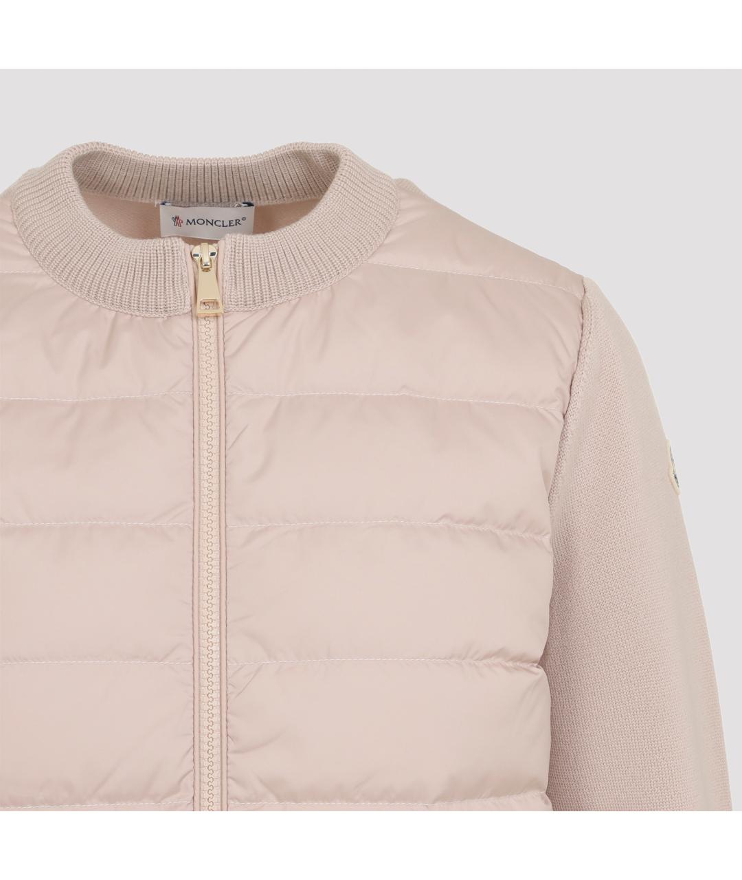 MONCLER Розовый шерстяной кардиган, фото 4