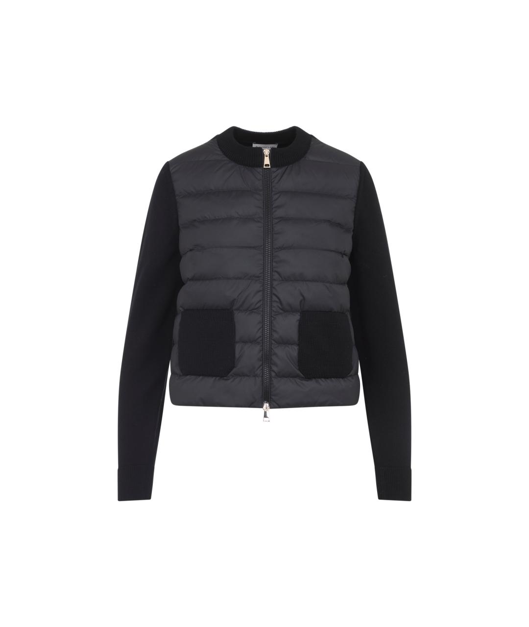 MONCLER Черный шерстяной кардиган, фото 1