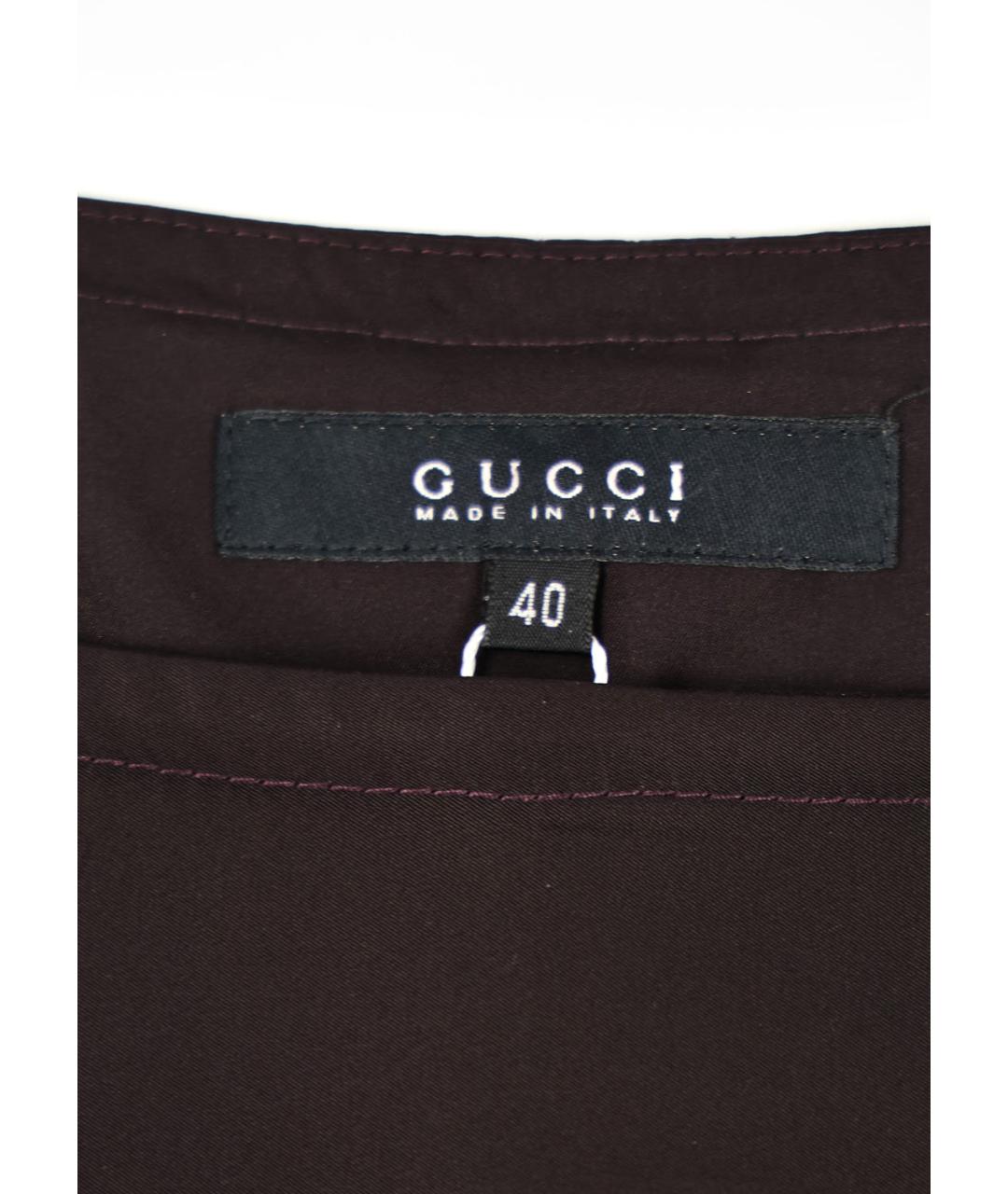 GUCCI Коричневая ацетатная юбка мини, фото 3