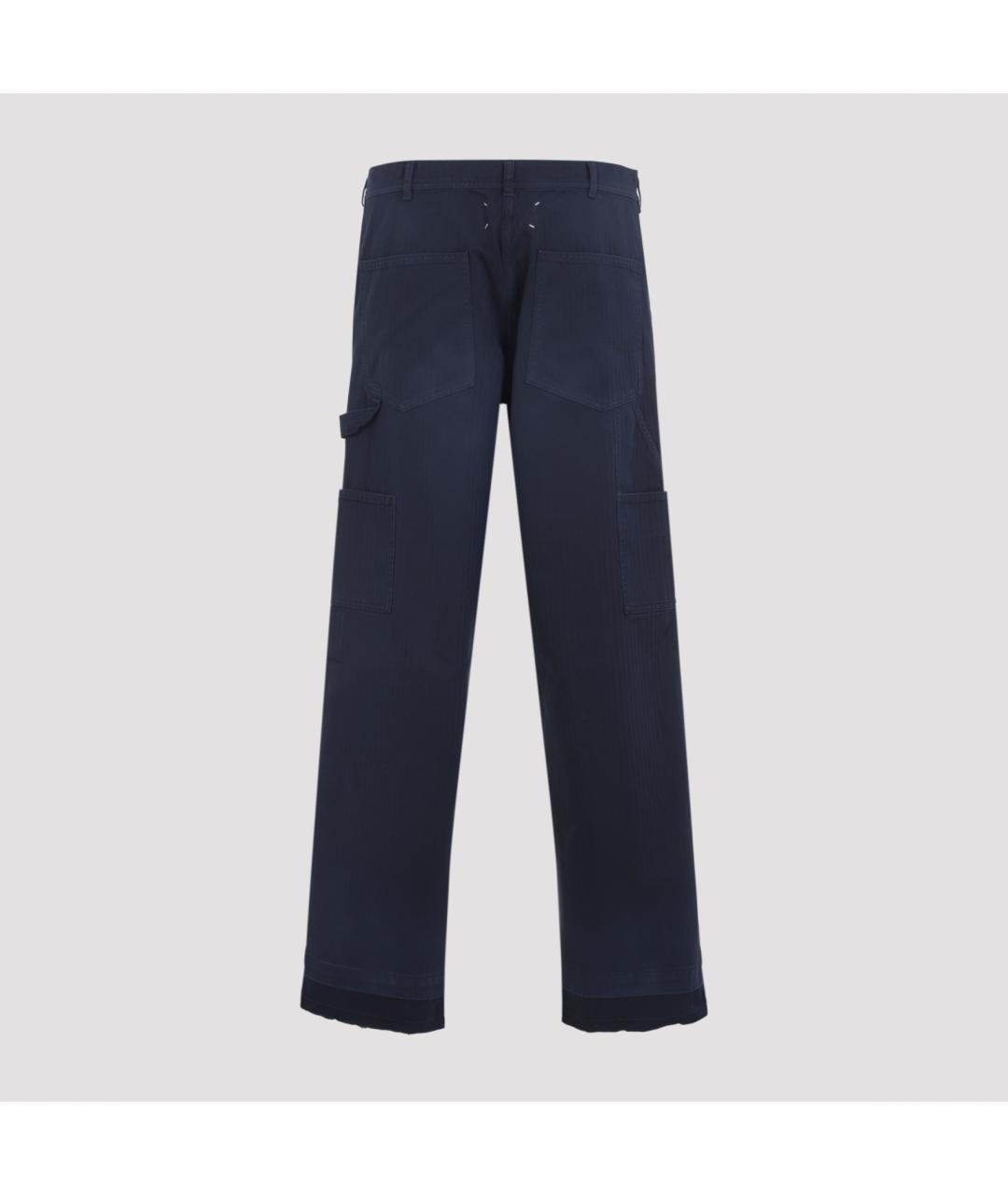 MAISON MARGIELA Синие хлопковые прямые джинсы, фото 4