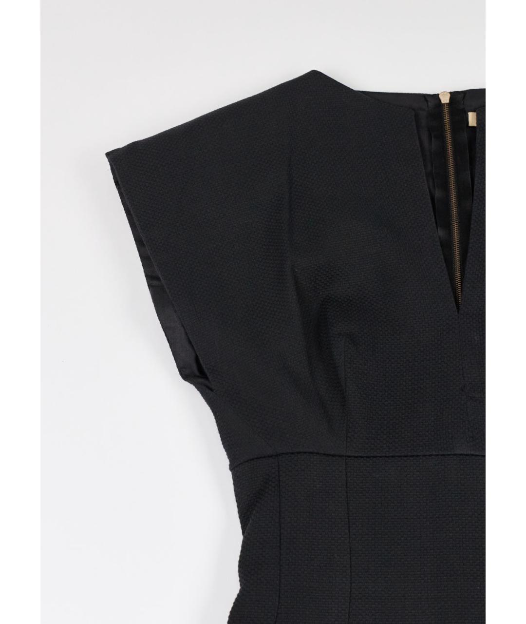 VICTORIA BECKHAM Черное хлопковое коктейльное платье, фото 2