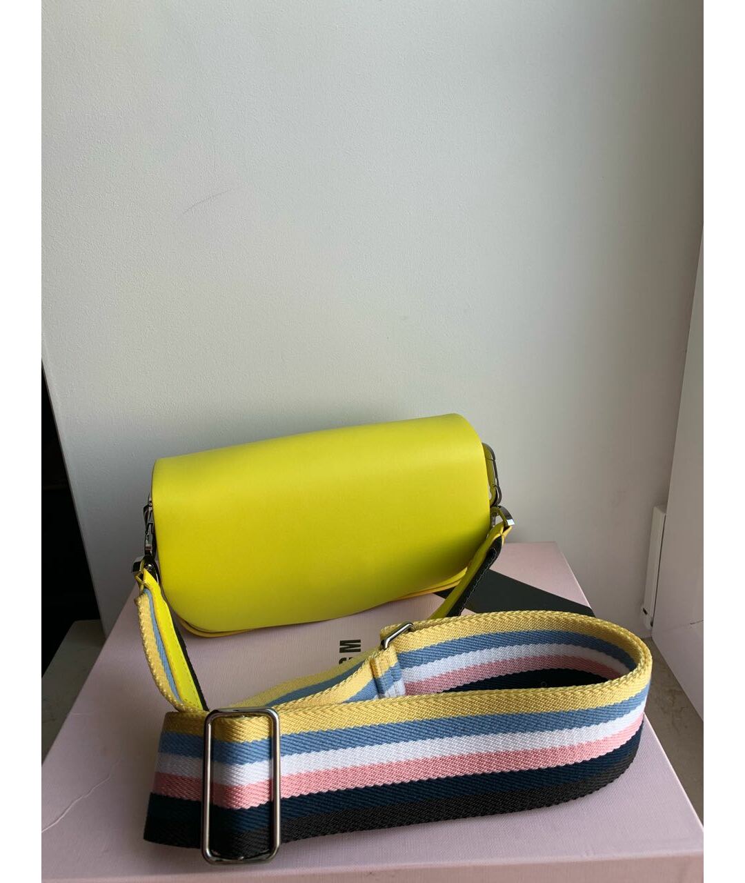 SPORTMAX Желтая кожаная сумка тоут, фото 2