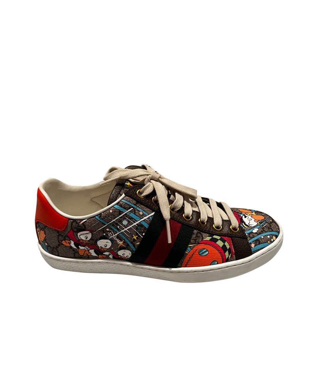 GUCCI Мульти кожаные кеды, фото 1