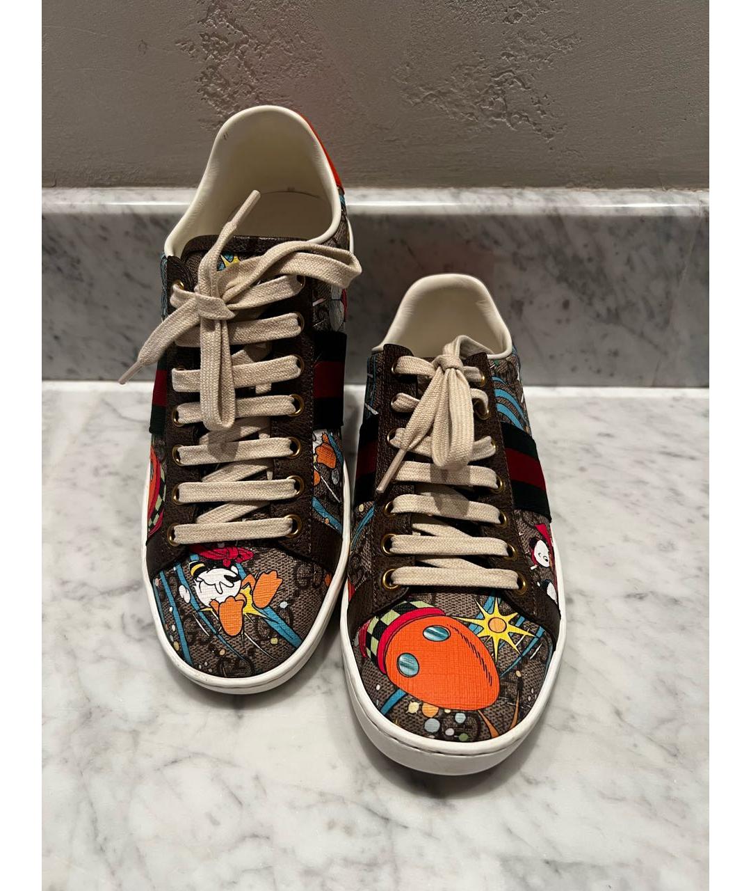 GUCCI Мульти кожаные кеды, фото 2