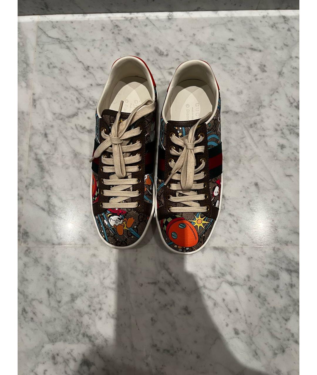 GUCCI Мульти кожаные кеды, фото 3