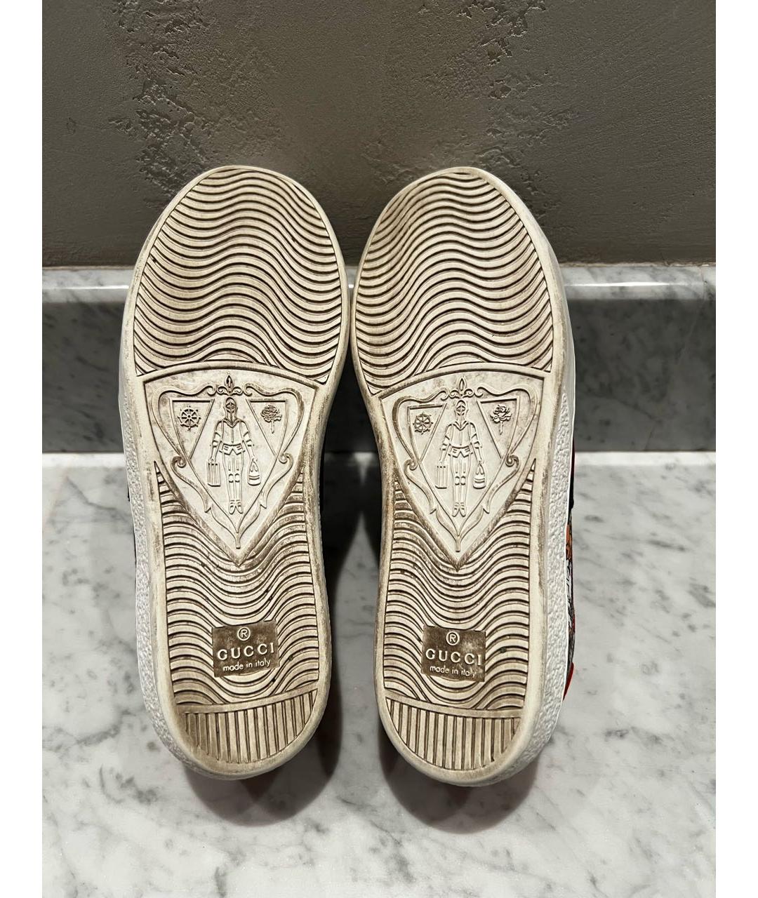 GUCCI Мульти кожаные кеды, фото 5