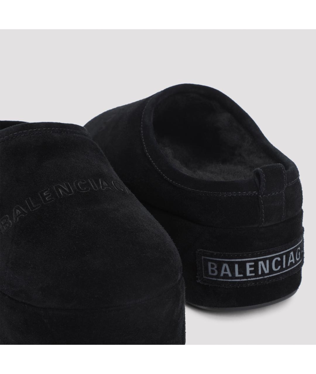 BALENCIAGA Черные замшевые сабо, фото 6