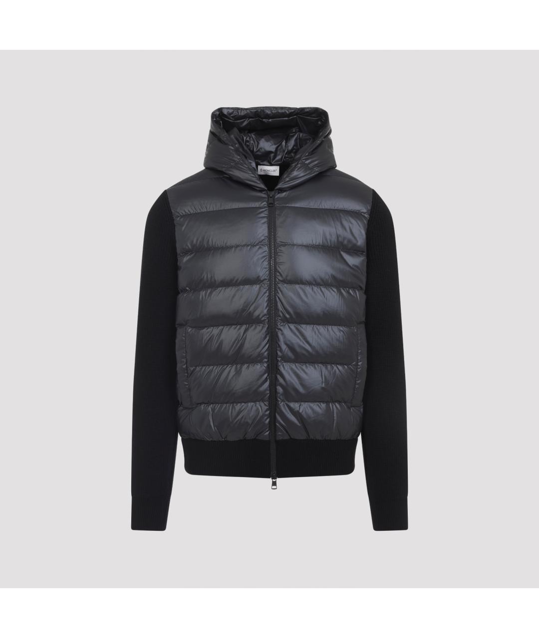MONCLER Черный шерстяной кардиган, фото 2