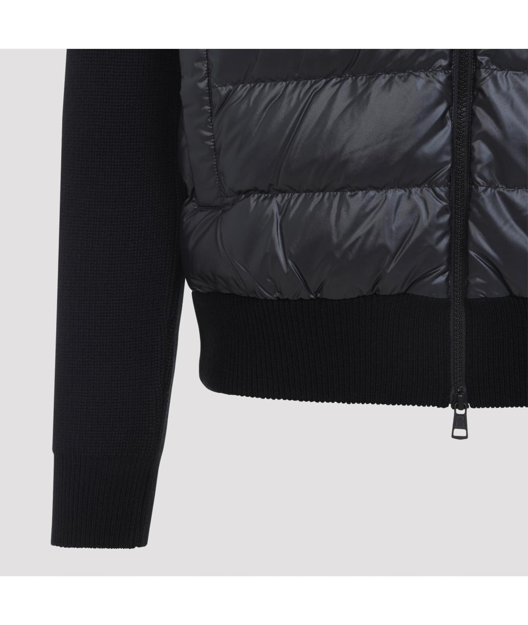 MONCLER Черный шерстяной кардиган, фото 5
