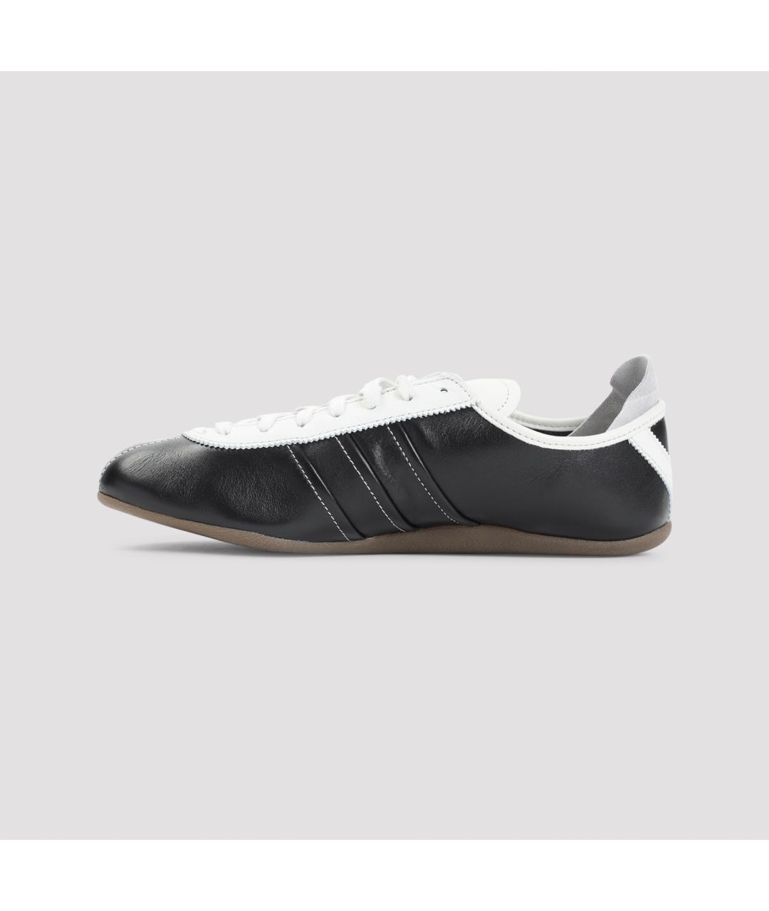 Y-3 Черные кожаные низкие кроссовки / кеды, фото 4