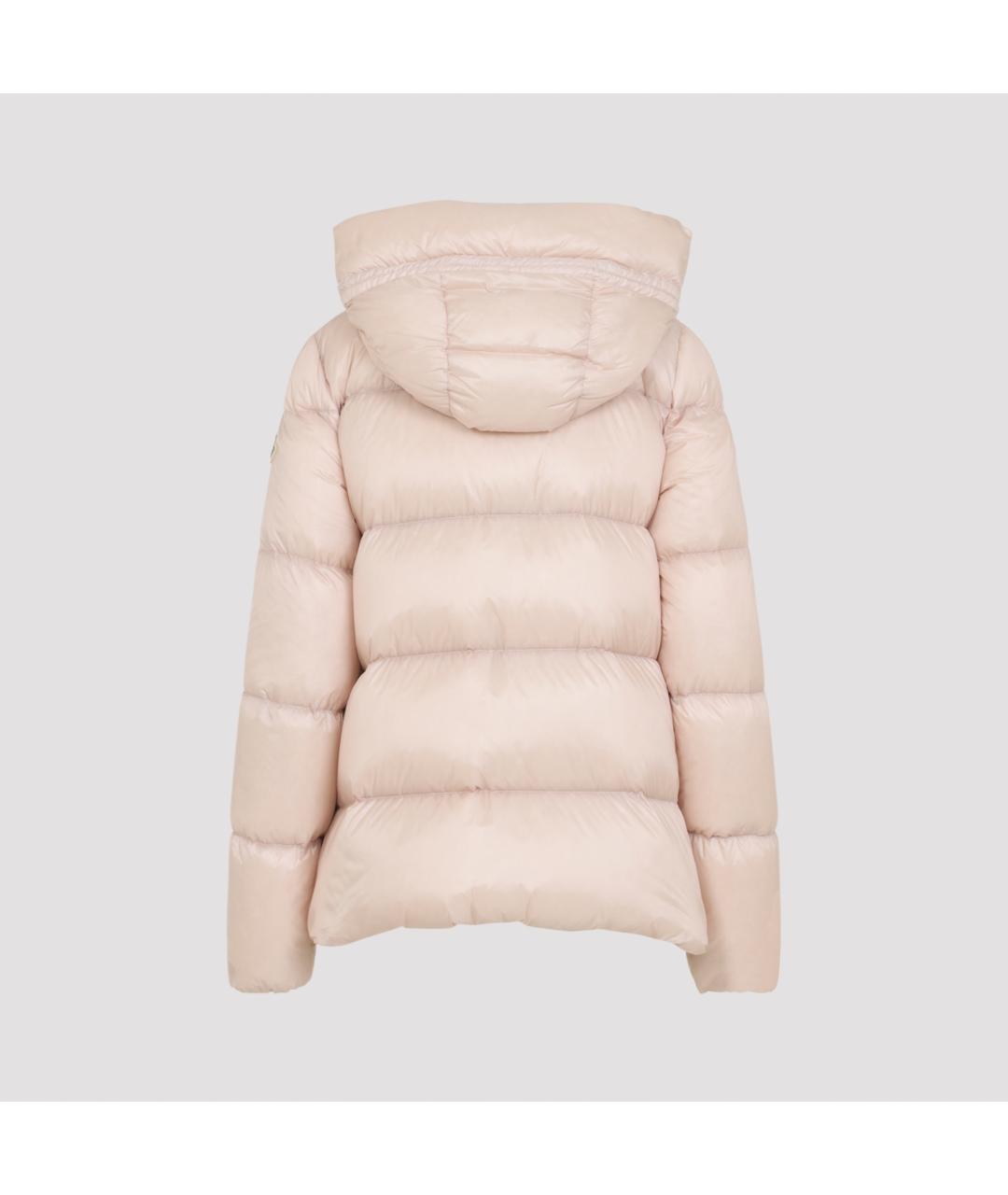 MONCLER Розовый полиамидовый пуховик, фото 4