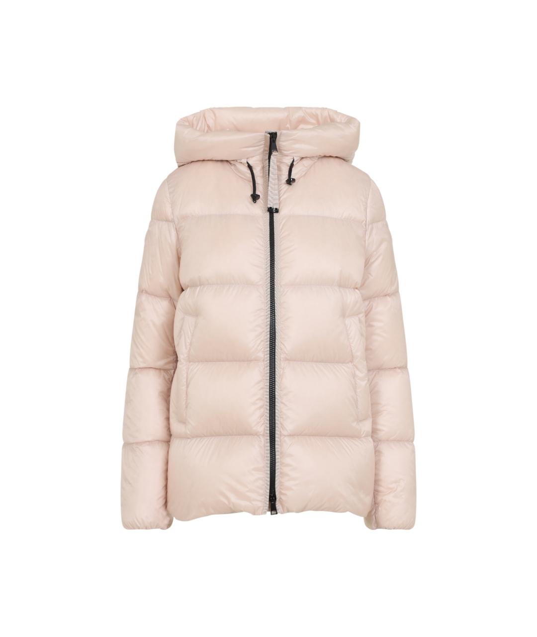 MONCLER Розовый полиамидовый пуховик, фото 1