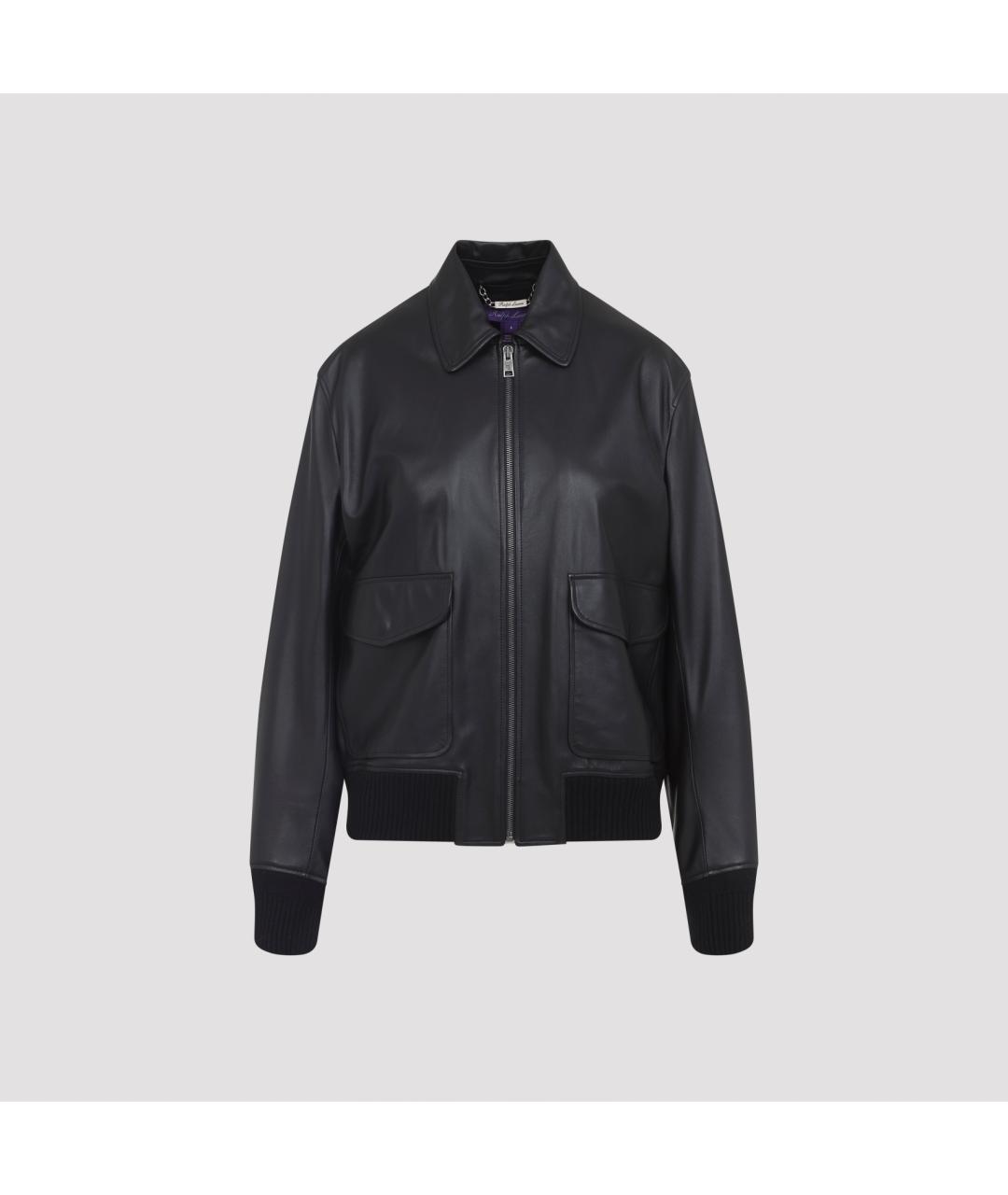 RALPH LAUREN COLLECTION Черная кожаная куртка, фото 2