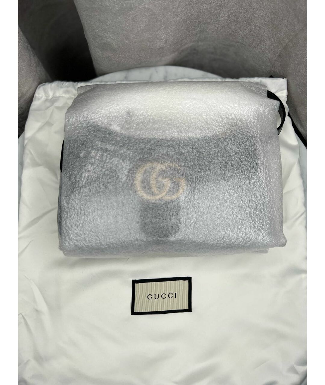 GUCCI Черная кожаная сумка тоут, фото 3