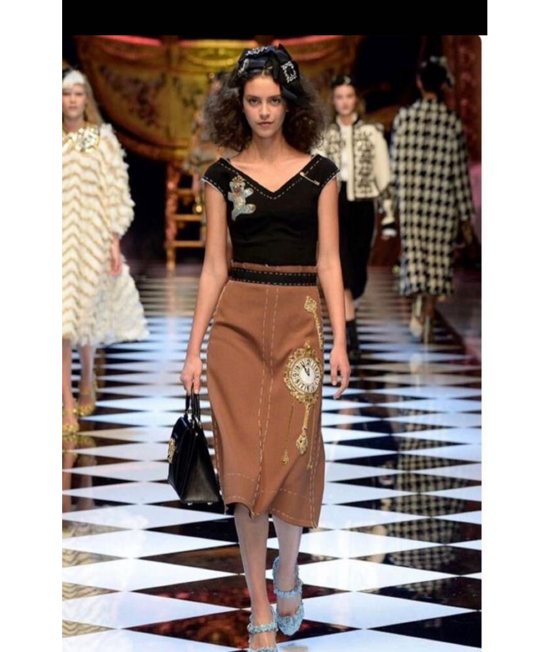 DOLCE&GABBANA Бежевое шерстяное платье, фото 6