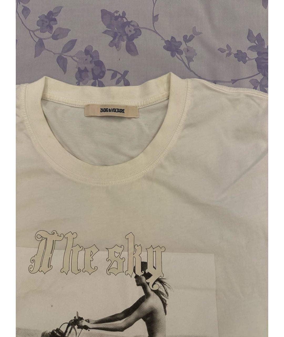 ZADIG & VOLTAIRE Белая хлопковая футболка, фото 4