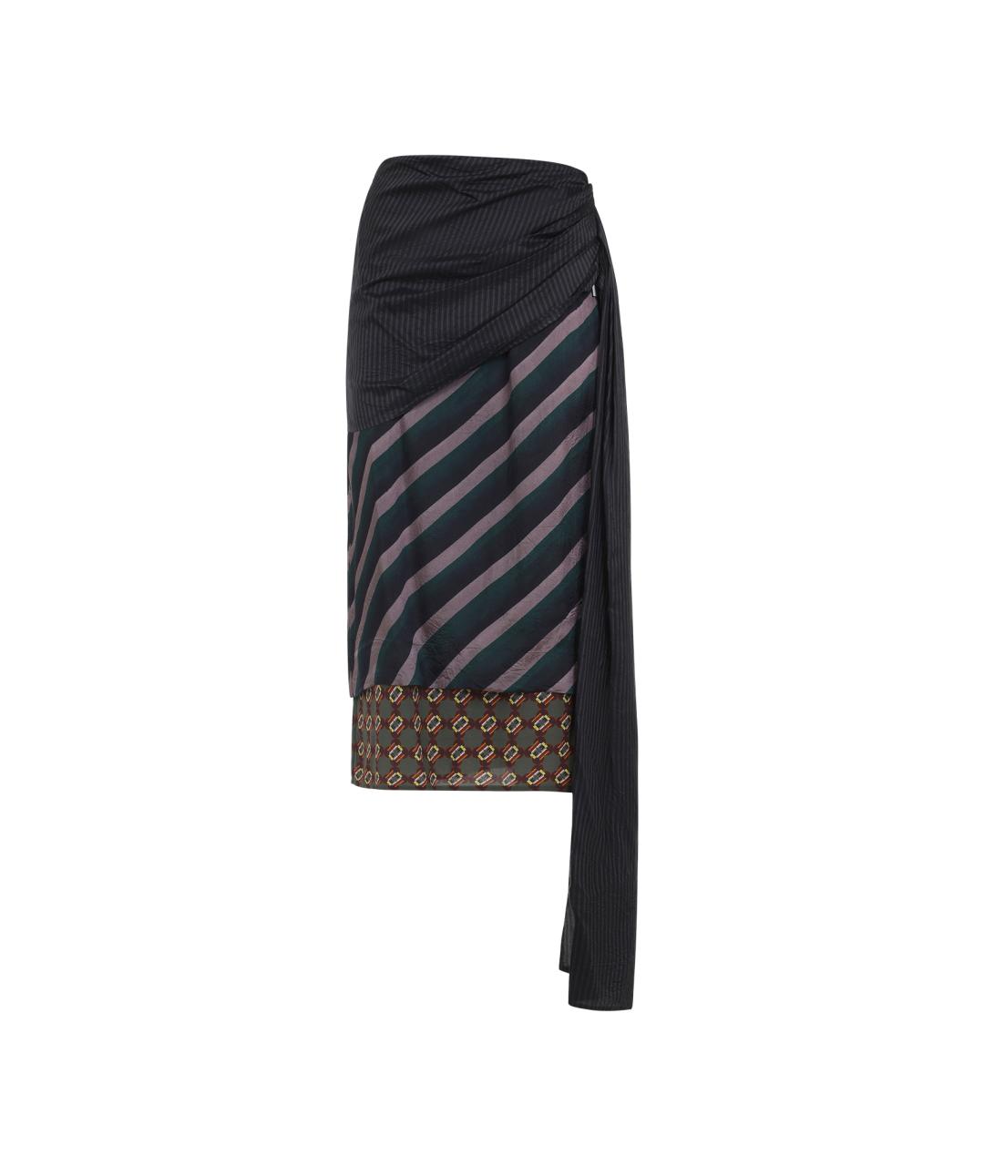 DRIES VAN NOTEN Мульти вискозная юбка миди, фото 1
