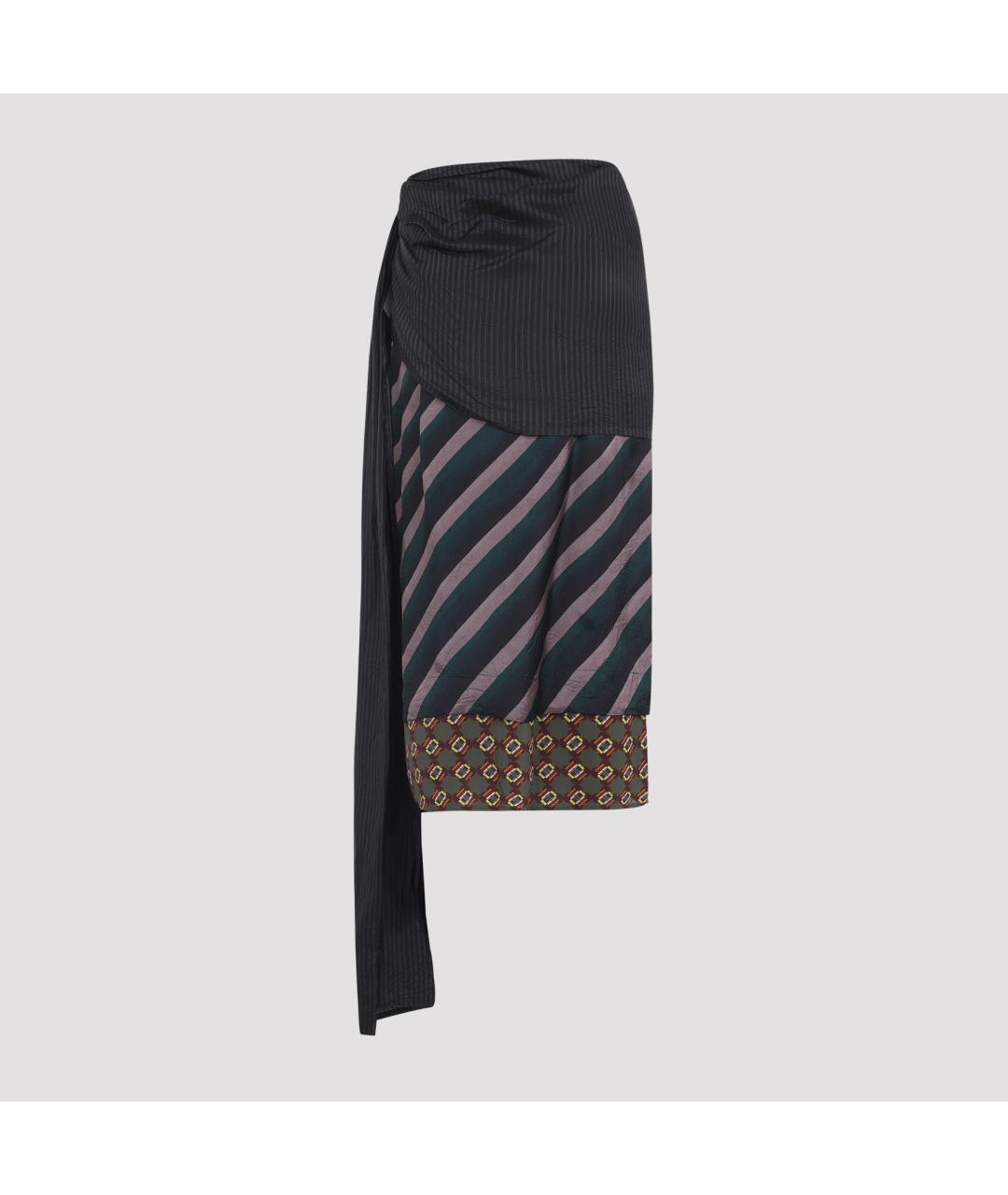 DRIES VAN NOTEN Мульти вискозная юбка миди, фото 3