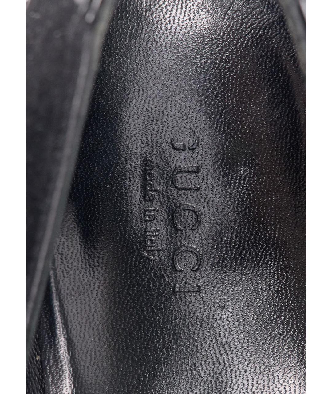 GUCCI Черные туфли из лакированной кожи, фото 5