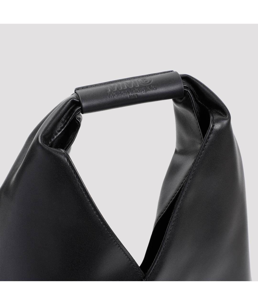 MM6 MAISON MARGIELA Черная сумка тоут из искусственной кожи, фото 4