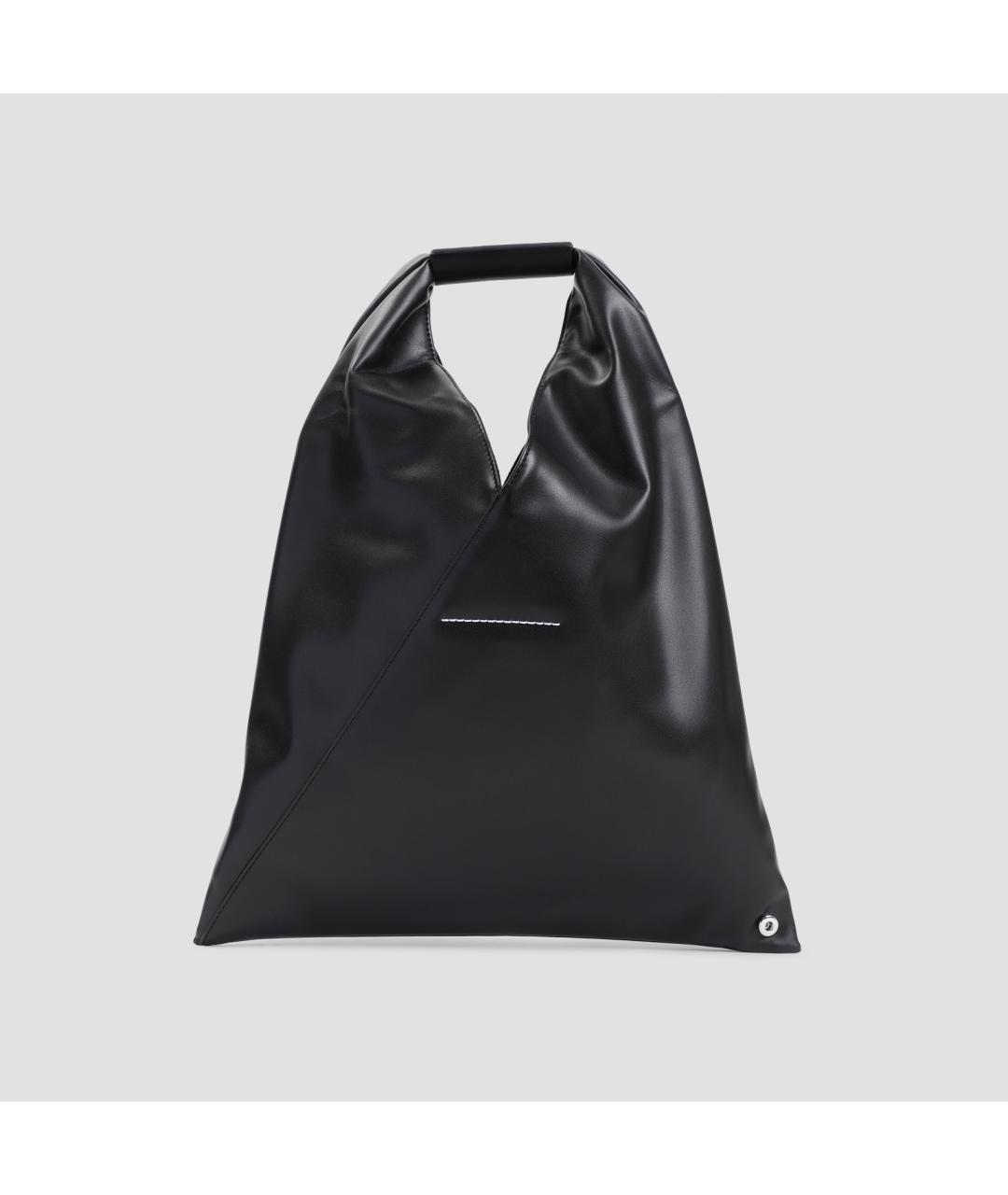 MM6 MAISON MARGIELA Черная сумка тоут из искусственной кожи, фото 3