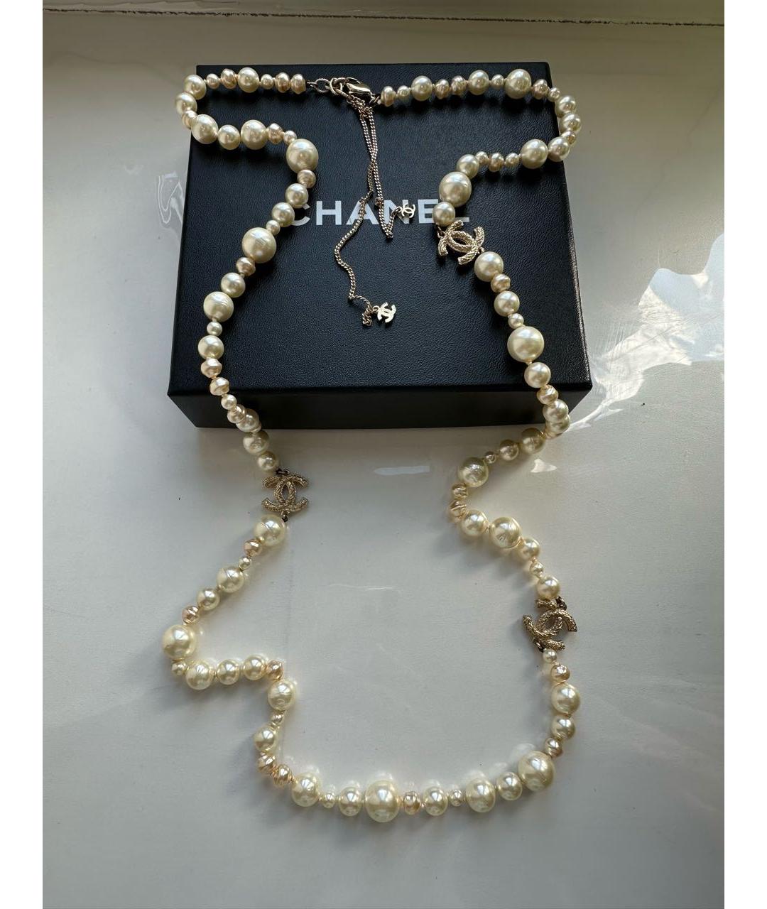 CHANEL Бежевое колье, фото 9