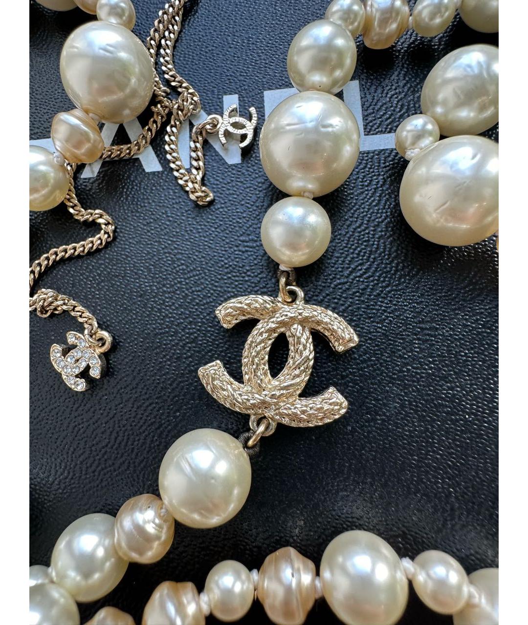 CHANEL Бежевое колье, фото 7