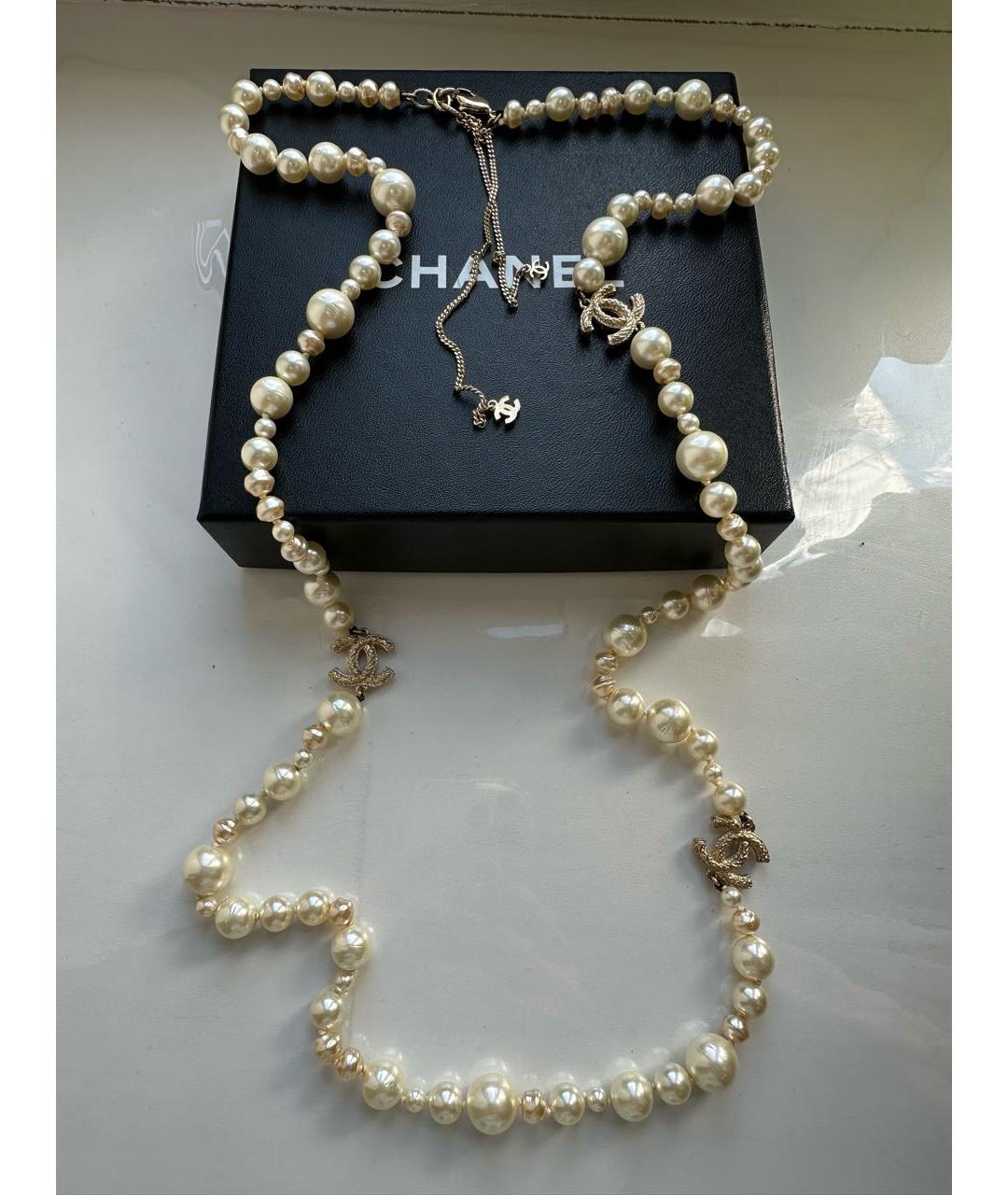 CHANEL Бежевое колье, фото 2