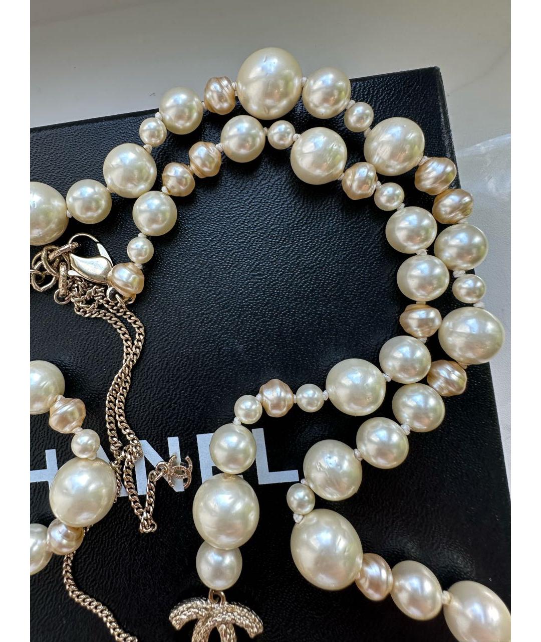 CHANEL Бежевое колье, фото 8