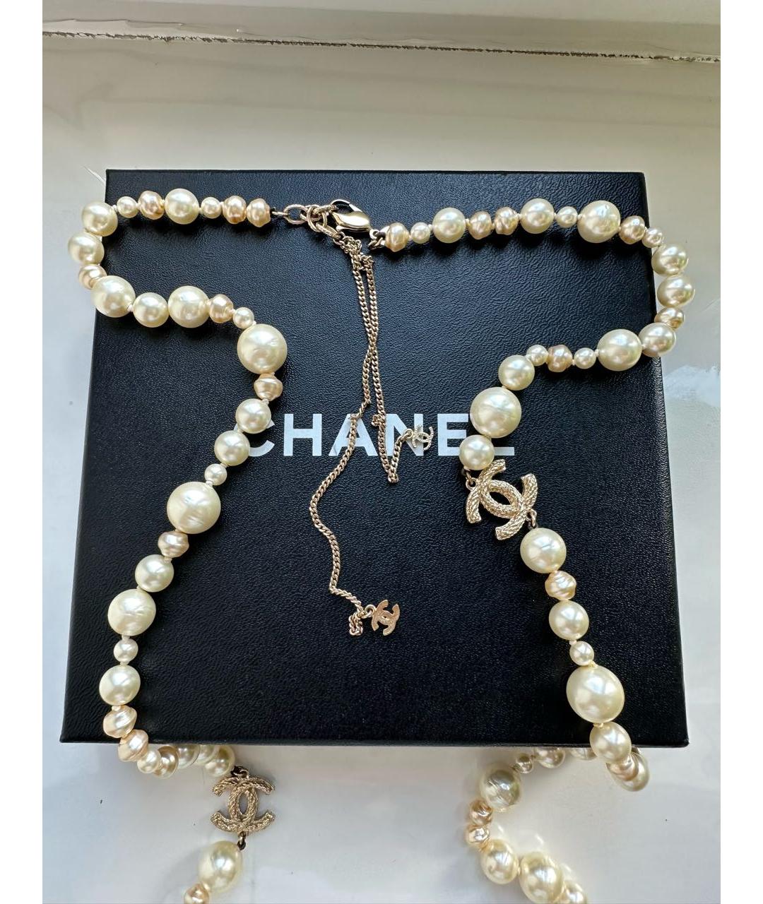 CHANEL Бежевое колье, фото 3