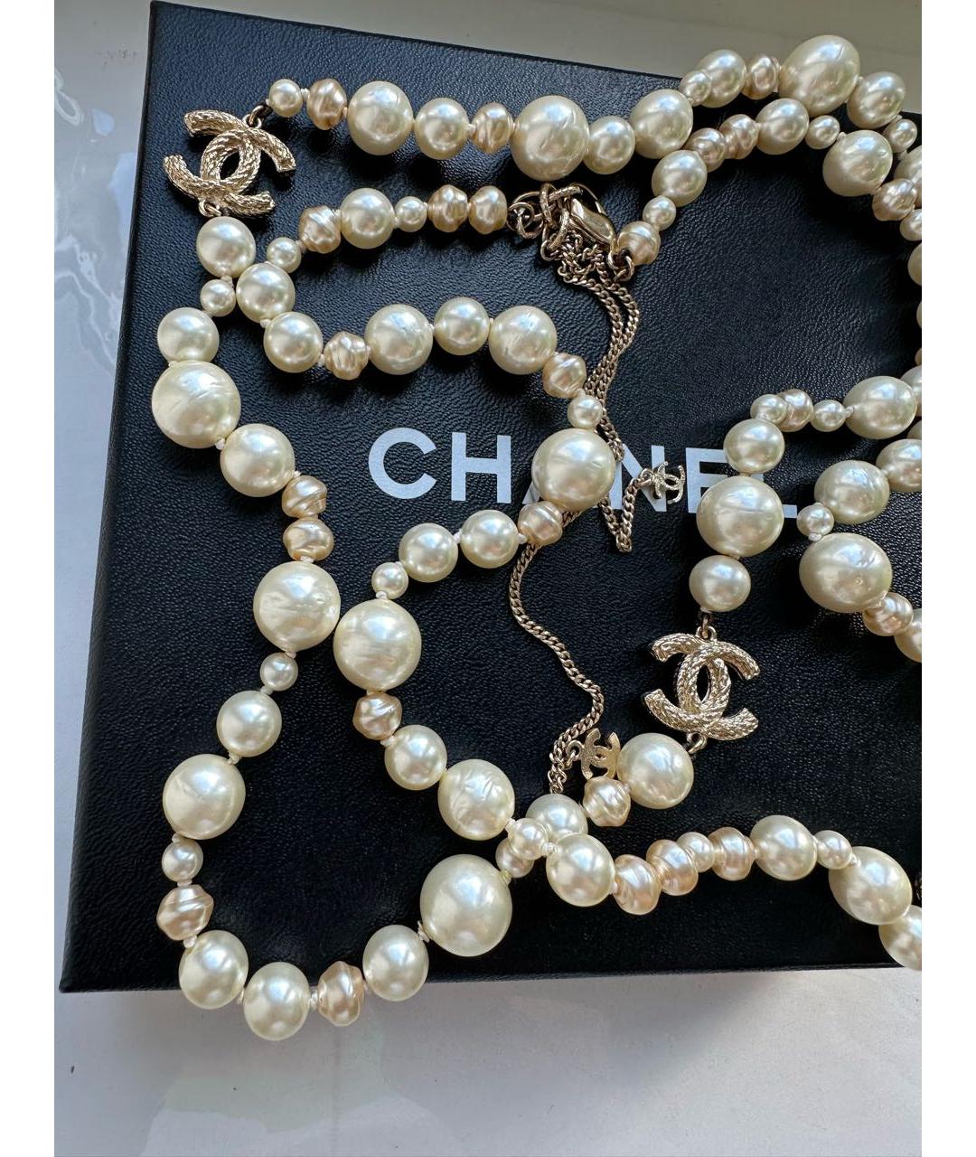 CHANEL Бежевое колье, фото 5