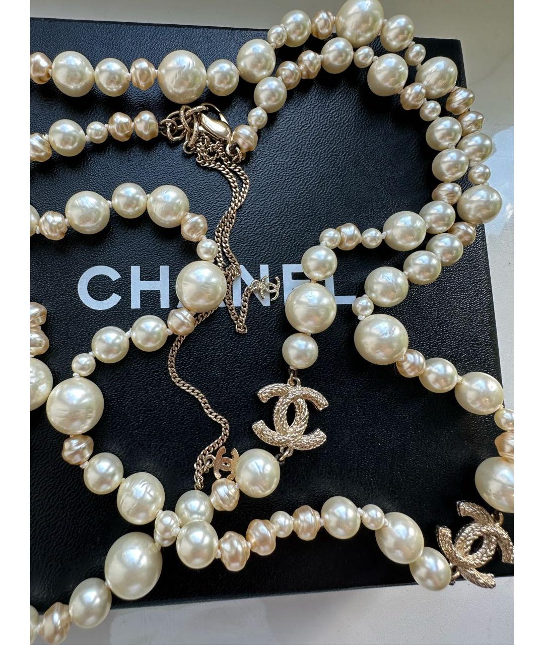 CHANEL Бежевое колье, фото 6