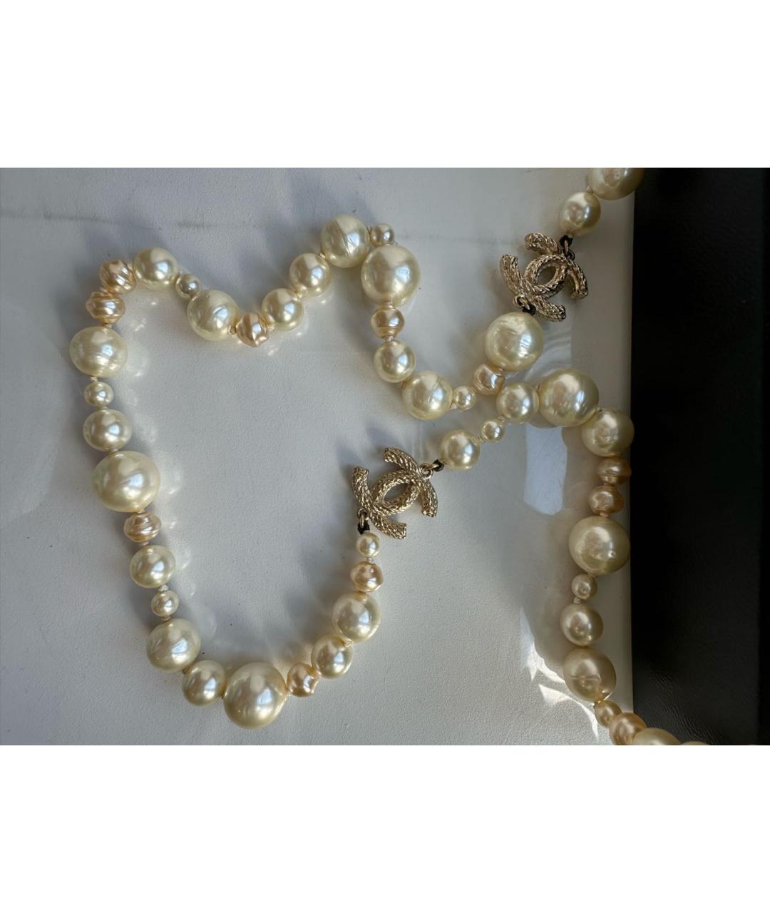 CHANEL Бежевое колье, фото 4