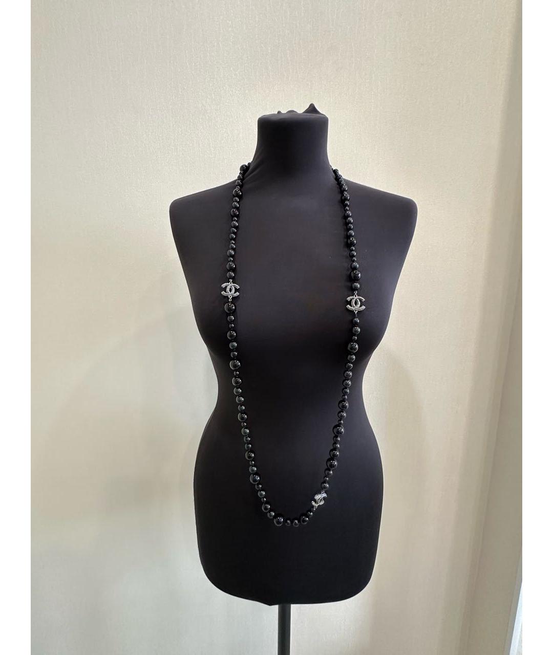 CHANEL Черное колье, фото 6