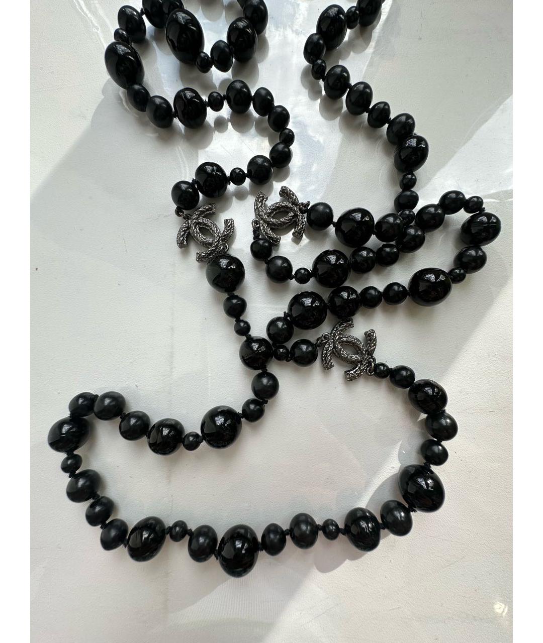 CHANEL Черное колье, фото 8