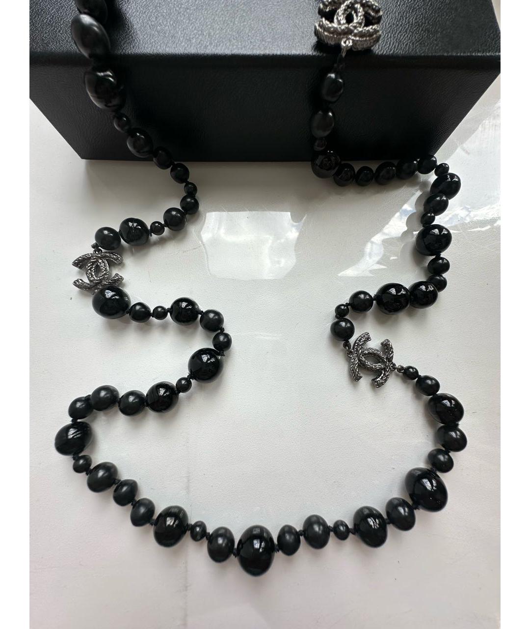 CHANEL Черное колье, фото 3